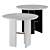 Sleek Steel Double L Table 3D model small image 1