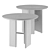 Sleek Steel Double L Table 3D model small image 3