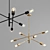 Elegant Matte Black Duke Chandelier 3D model small image 2