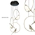 Elegant Gold Bird Chandelier 3D model small image 1