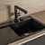 Sleek Black Wood Kitchen Cabinets 3D model small image 3