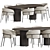 Elegant Rimo Chair Campbell Table Set 3D model small image 1