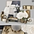 Elegant Console Decor Set 3D model small image 1