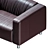 Sleek Leather Sofa: KLIPPAN by Ikea 3D model small image 4