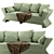 Victorian-Inspired Chianti Sofa 3D model small image 1