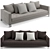 Elegant Minotti Pollock Sofa 3D model small image 1