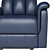 Elegant Navy Leather Recliner 3D model small image 4