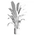 Ravenala Concrete Vase: Indoor Outdoor Plants 3D model small image 3