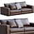 Elegant Hamilton Sofa by Minotti 3D model small image 3