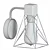 Industrial Loft Wall Lamp: Stylish Design 3D model small image 2