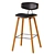 Ayanna Upholstered Stool: Stylish and Comfortable Counter Seating 3D model small image 2