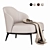 Minotti Leslie Armchair: Sleek and Stylish Seating 3D model small image 1