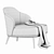 Minotti Leslie Armchair: Sleek and Stylish Seating 3D model small image 5