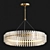 Radiant Round Crystal LED Chandelier 3D model small image 2
