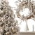 Golden White Christmas Tree Gift 3D model small image 3