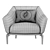 Elegant 1743 Armchair by Tecni Nova 3D model small image 4