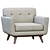 Azure Engage Armchair: Contemporary Design, Ultimate Comfort 3D model small image 6