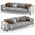 Modern Italian Sofa Dall'Agnese POLDO 3D model small image 1