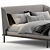 Luxury Frigerio_Alfred Bed: Fabric, Leather & Wood 3D model small image 2