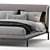 Luxury Frigerio_Alfred Bed: Fabric, Leather & Wood 3D model small image 4