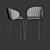 Modern Cruz Shell Bar Stool 3D model small image 4