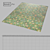 Ethnic Floral Gray Wool Rug 3D model small image 2