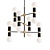 Mid Century Chandelier Light 3D model small image 1