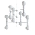 Mid Century Chandelier Light 3D model small image 2