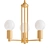 Elegant Brass Art Deco Chandelier 3D model small image 1