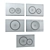 GEBERIT Flush Plates for Installation - Set of 5 3D model small image 2