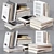 Elegant Book Stack Set 3D model small image 1