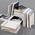 Elegant Book Stack Set 3D model small image 4