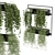 Metal Box Hanging Plant Set 3D model small image 1