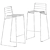 B-Line Park Stool: Garden Chair 3D model small image 2