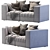 ARFLEX 9000 Sofa: Contemporary Comfort for Modern Living 3D model small image 3