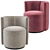 Fendi Casa Loulou Velvet Armchair 3D model small image 2