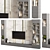 Modern TV Wall Set 01 3D model small image 2