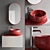 Ceramica Cielo Delfo Set 4: Vanity, Washbasin & Mirror 3D model small image 1