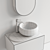 Ceramica Cielo Delfo Set 4: Vanity, Washbasin & Mirror 3D model small image 5