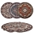 Round Rug Set: Versatile 3D Rugs 3D model small image 1