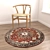 Round Rug Set: Versatile 3D Rugs 3D model small image 6