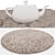 Versatile Round Rugs Set 3D model small image 4