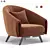 Sleek Saddie Armchair: Modern 2013 Design 3D model small image 1