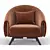 Sleek Saddie Armchair: Modern 2013 Design 3D model small image 3