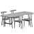 Modern Scandinavian Dining Set by Carl Hansen 3D model small image 2