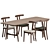 Modern Scandinavian Dining Set by Carl Hansen 3D model small image 4