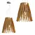 Sleek Cone Stick Pendant Light 3D model small image 1