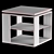 Compact Glass Magazine Table 3D model small image 6