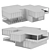 Sleek Modern House Design 3D model small image 5