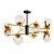 Elegant Shades Ceiling Chandelier 3D model small image 1